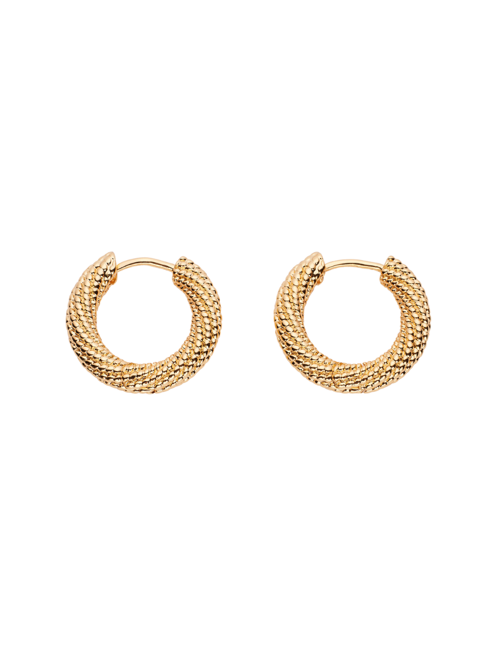 18k gold plated - thread round hoops earring Lanika