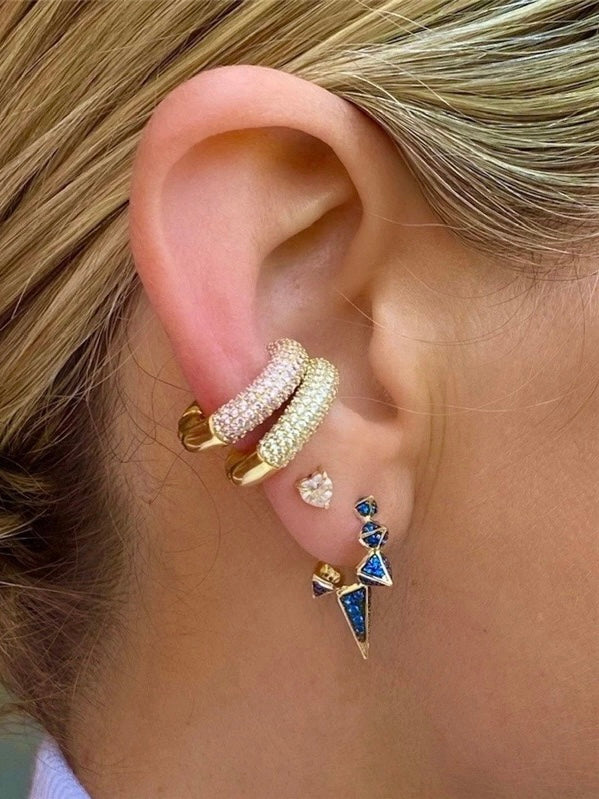 18k gold plated - zirconia ear bone cuff Tilly