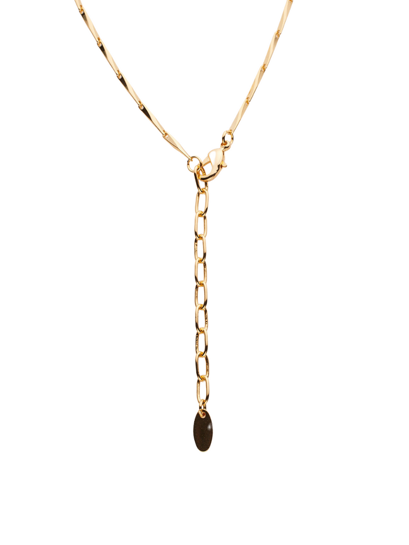 18k gold plated - black zirconia necklace Faye