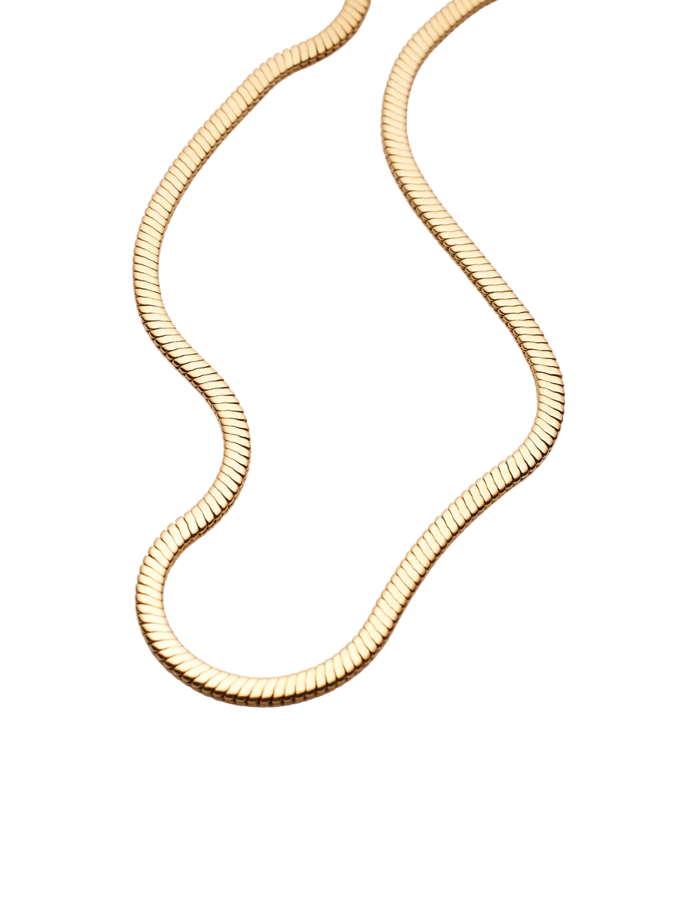 18k gold plated - thick snake chain necklace