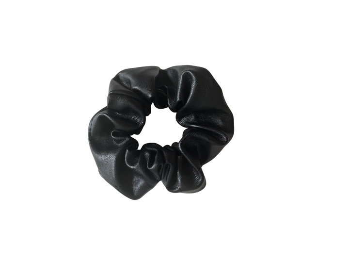 vegan leather hair scrunchie