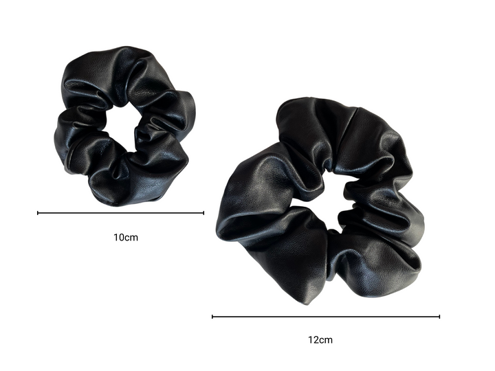 vegan leather hair scrunchie