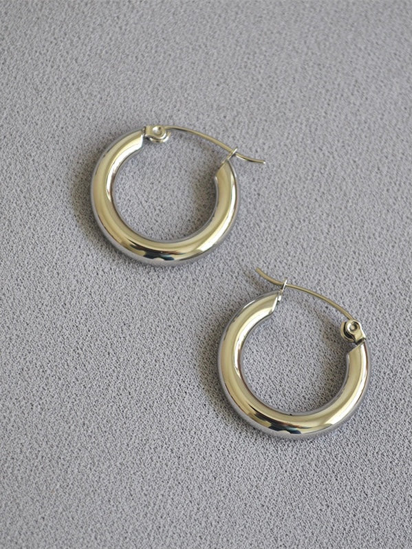 18k gold plated - huggie hoops