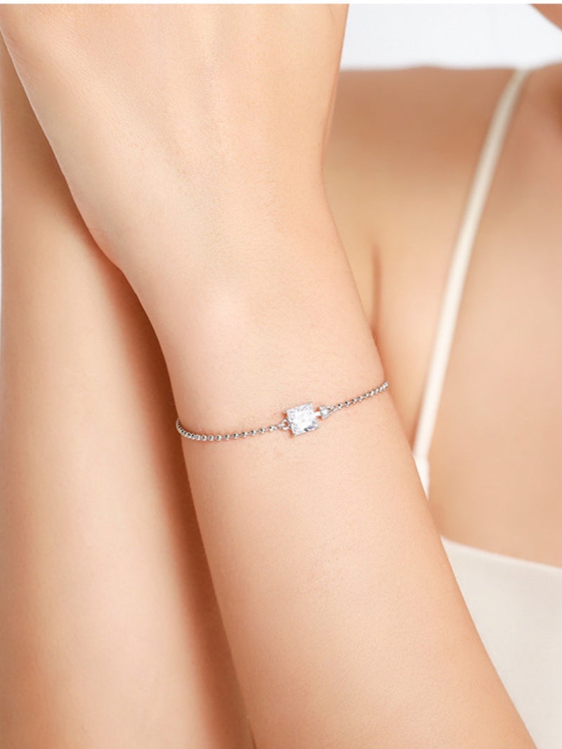 s925 sterling silver - classic zirconia bracelet