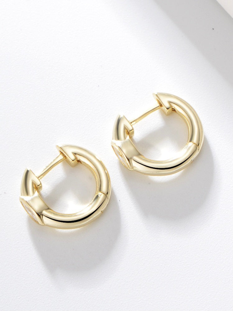 s925 sterling silver - mini zirconia hoops