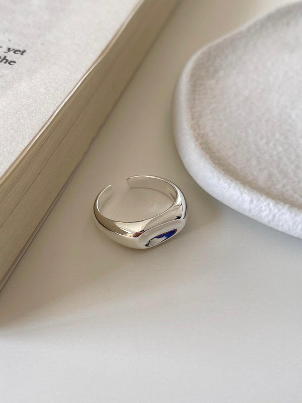 s925 sterling silver - concave surface ring