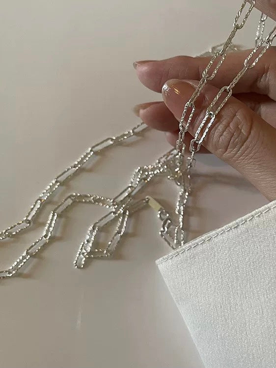 s925 sterling silver - close link chain necklace