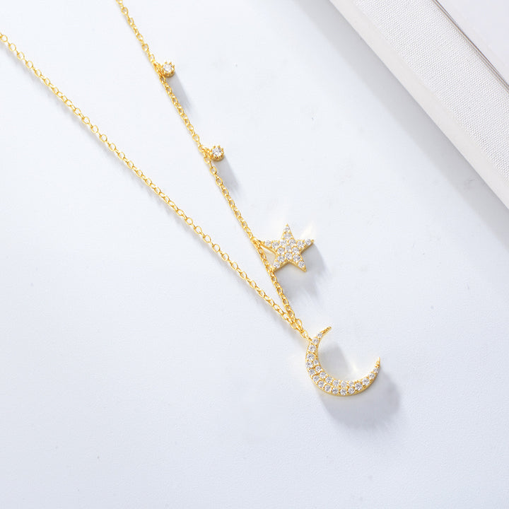 s925  silver necklace Stella 18k gold plated