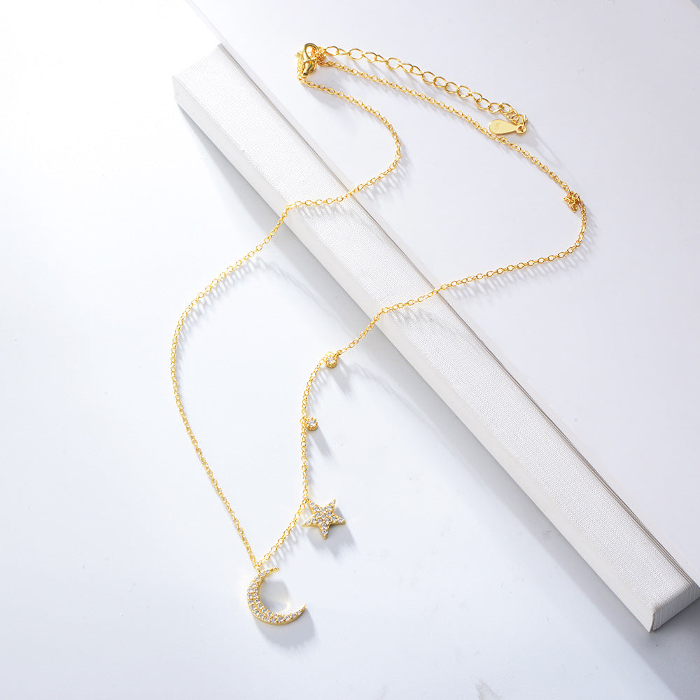 s925  silver necklace Stella 18k gold plated