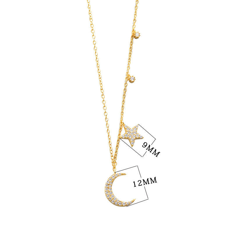 s925  silver necklace Stella 18k gold plated