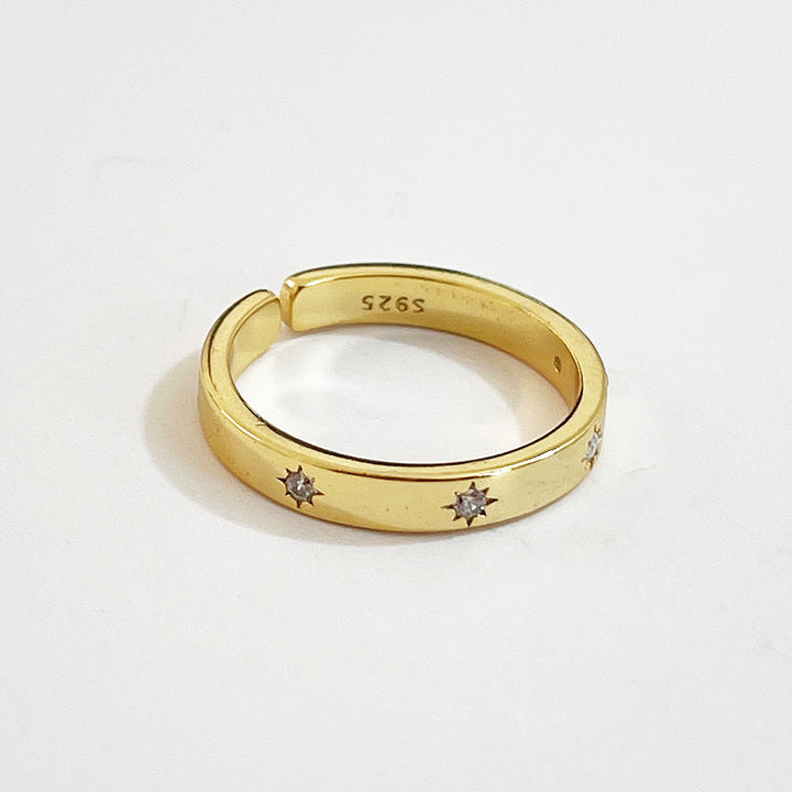 s925 Sterlingsilber Ring Zoe 18k vergoldet