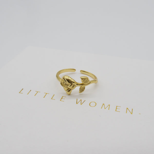 s925 sterling silver ring Rose 18k gold plated