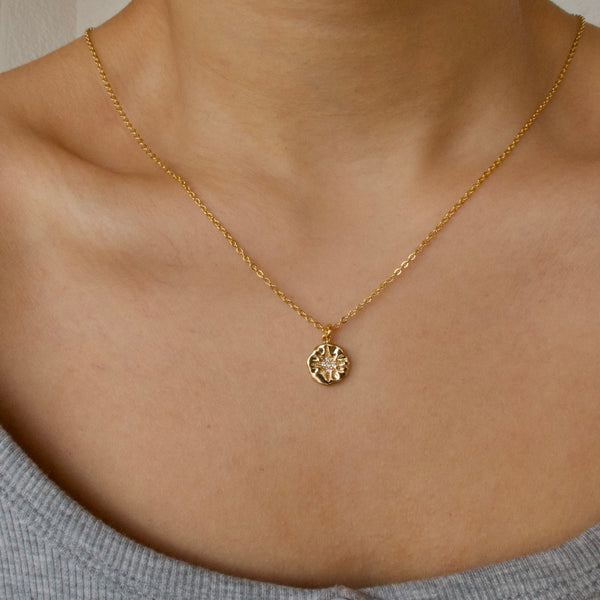 18k gold plated - Zirconia star necklace Elise