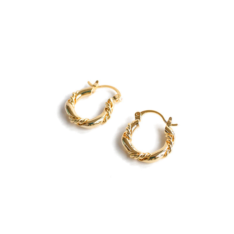 twist knot earrings 18k gold plated