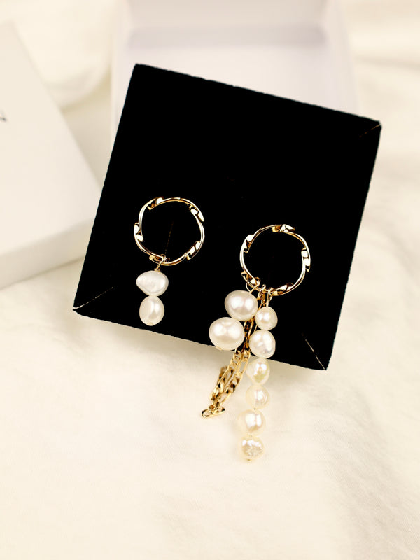 baroque irregular pearl earrings