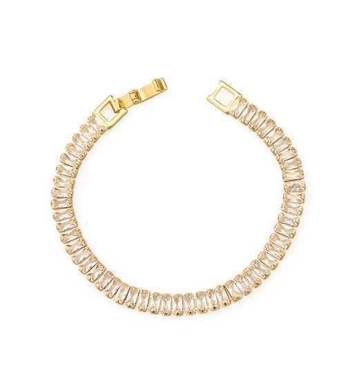 18k gold plated - Cubic zirconia tennis bracelet