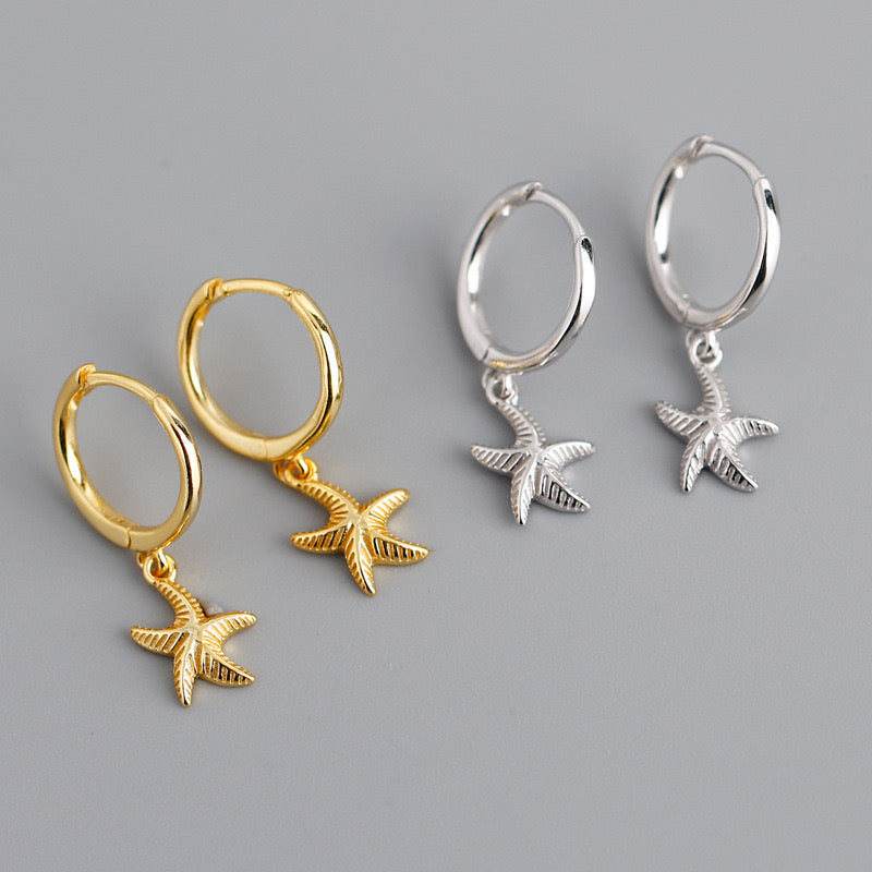 s925 silver earrings the Starfish