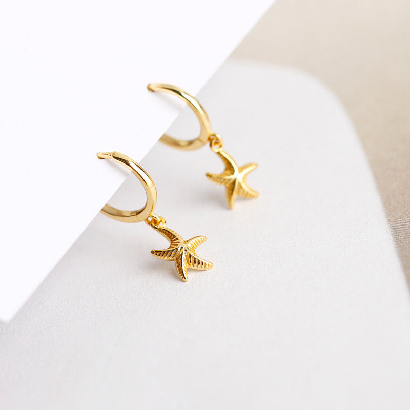 s925 silver earrings the Starfish