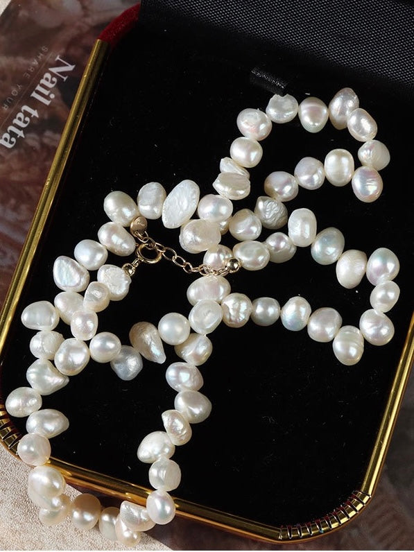 freshwater pearls - irregular baroque pearls necklace