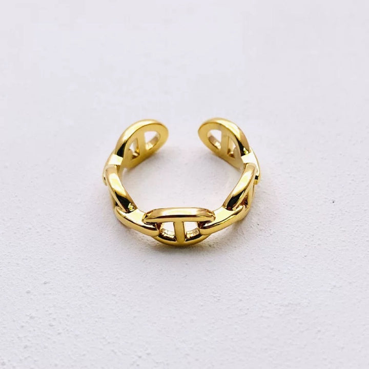 Simple stacking band open ring