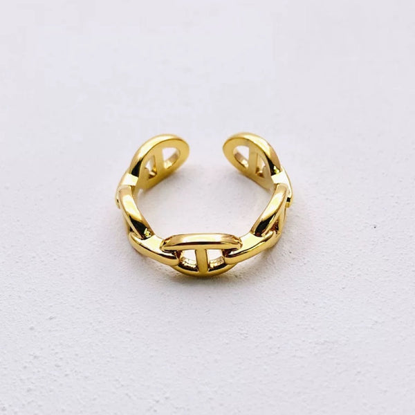 Simple stacking band open ring