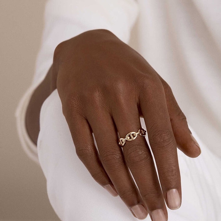 Simple stacking band open ring