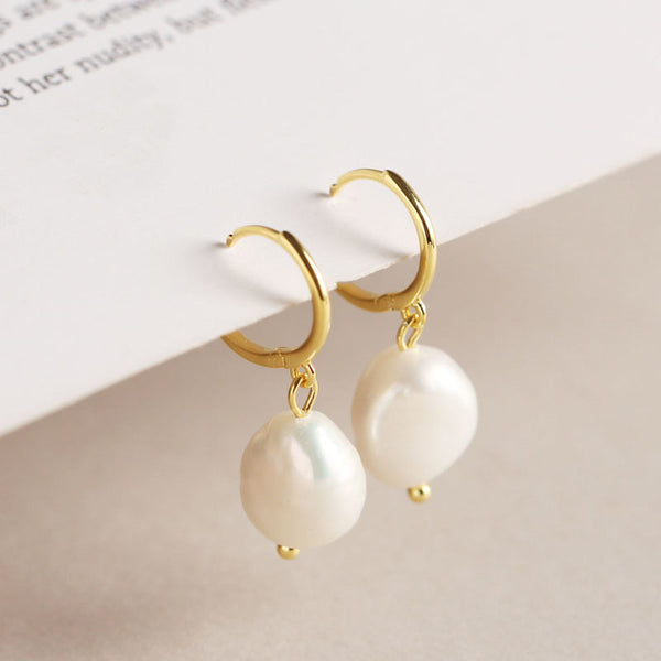 s925 silver single pearl earrings