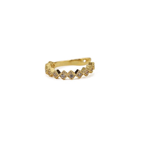 18k gold plated - cubic zirconia ear bone clip