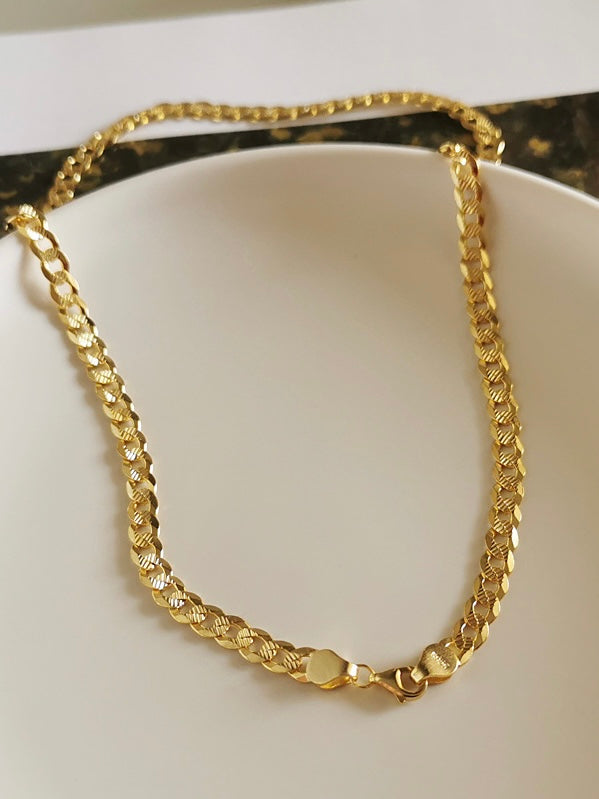 18k gold plated - cuba link chain necklace