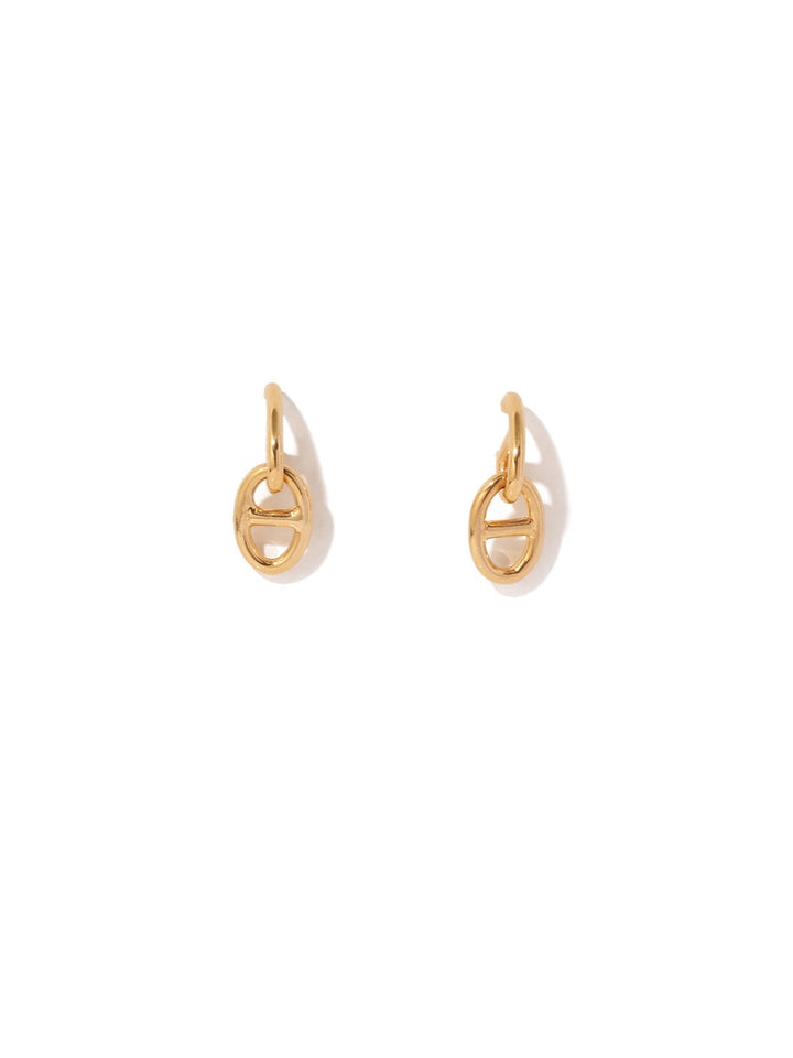 Minimal chain earrings 18k gold plated