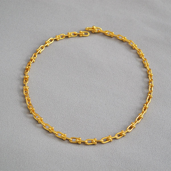 18k gold plated - U chain necklace