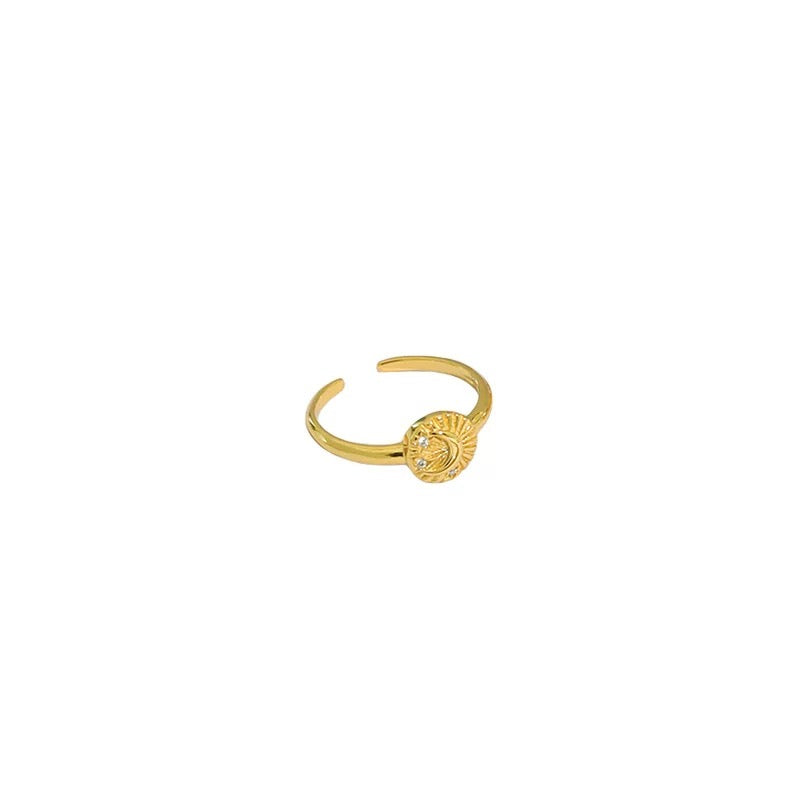 s925 sterling silver ring Lilith 18k gold plated