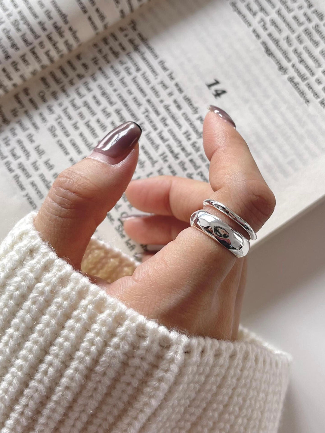 s925 sterling silver - double layer ring