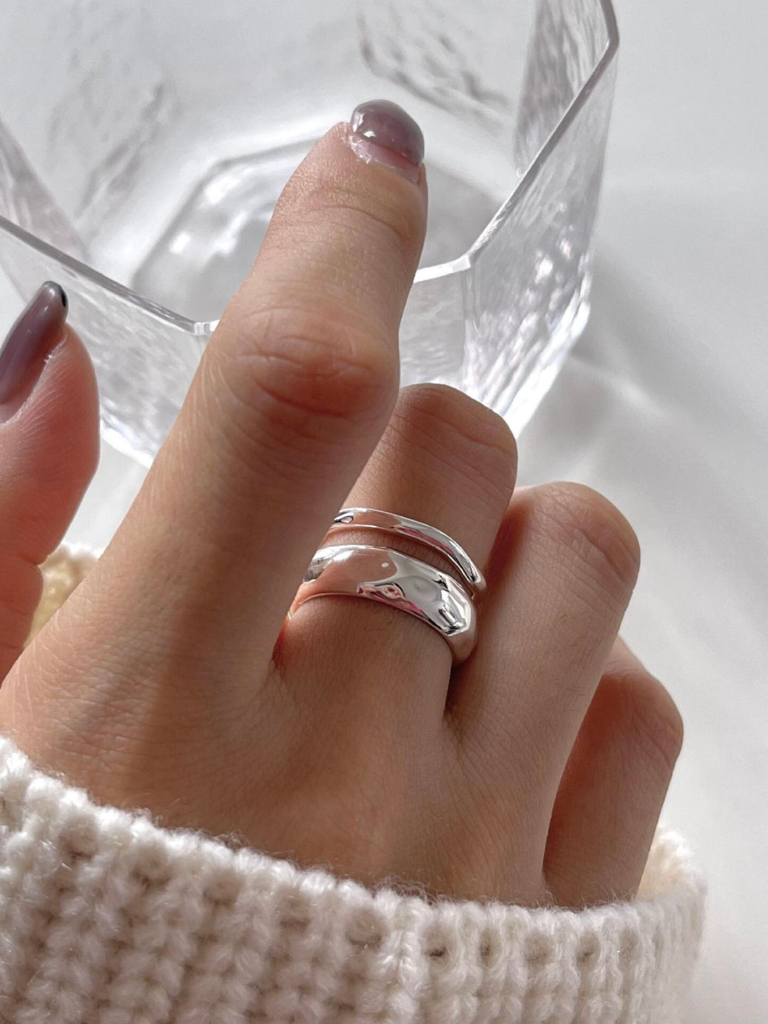 s925 sterling silver - double layer ring