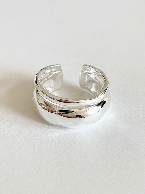 s925 sterling silver - double layer ring