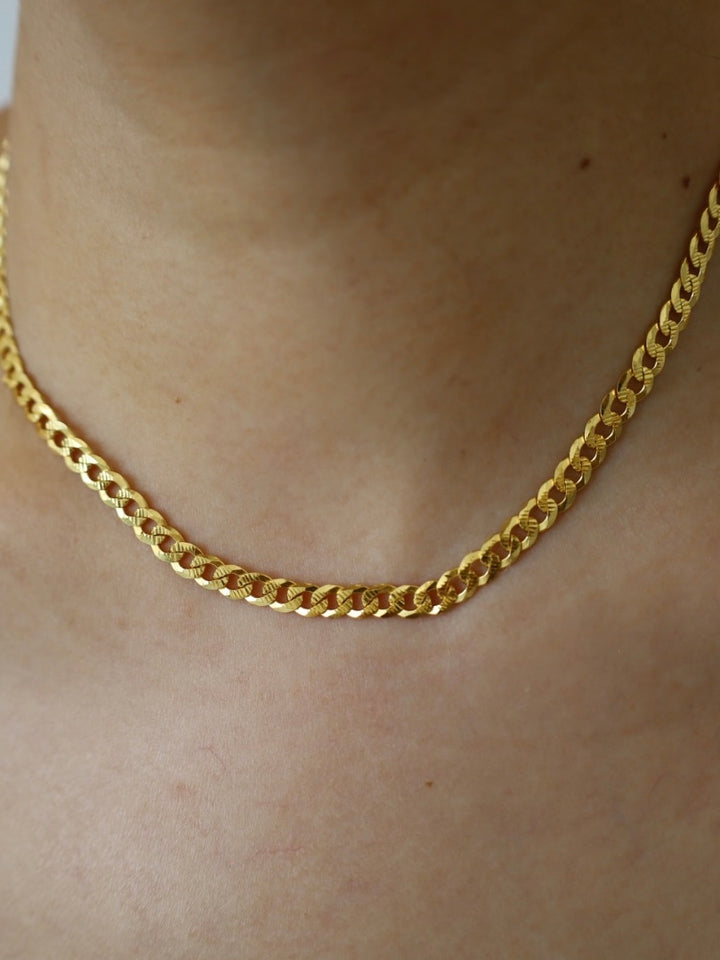 18k gold plated - cuba link chain necklace