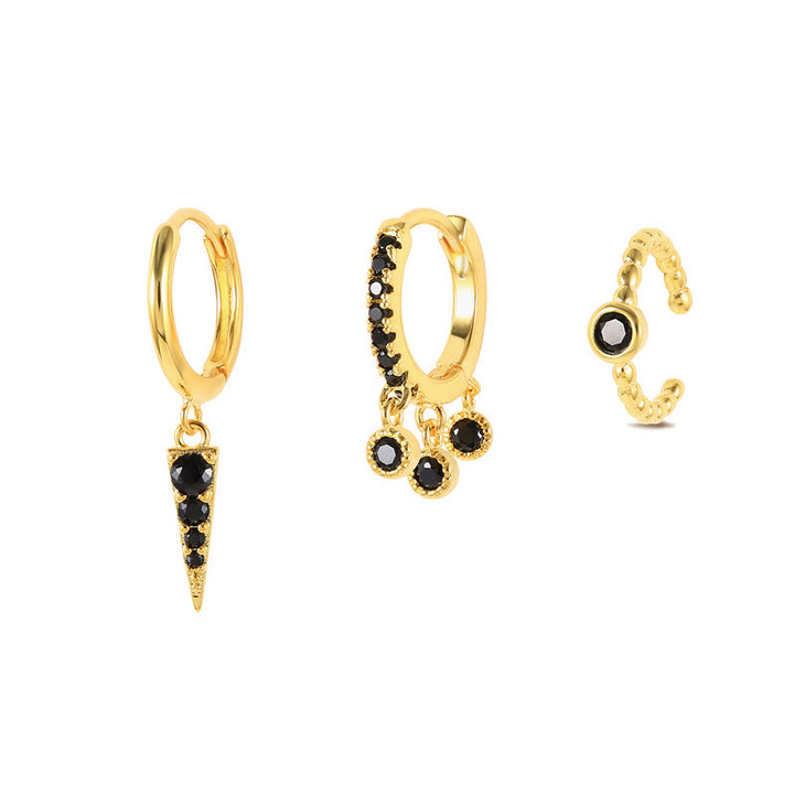 18k gold plated - stacking earring sets