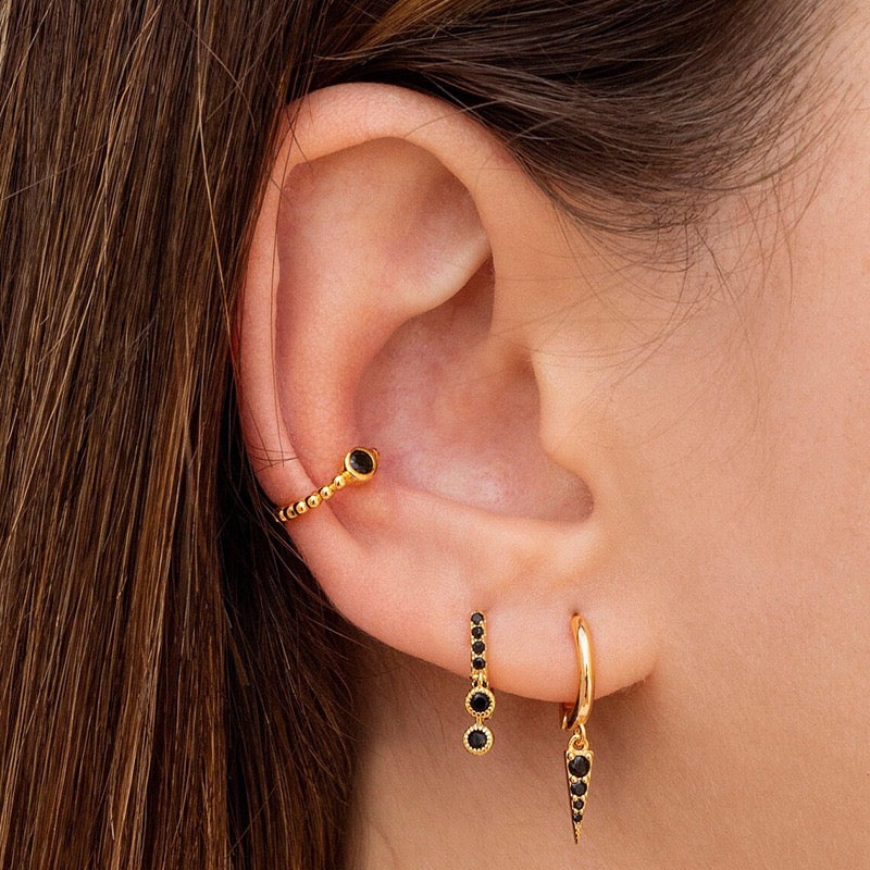 18k gold plated - stacking earring sets