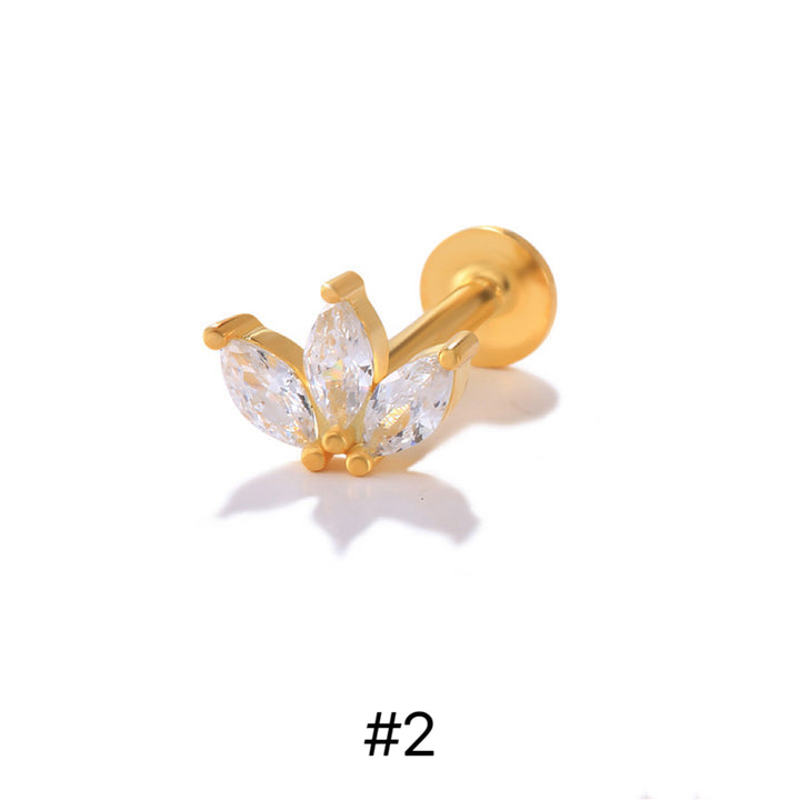 18k gold plated - minimal stud earring