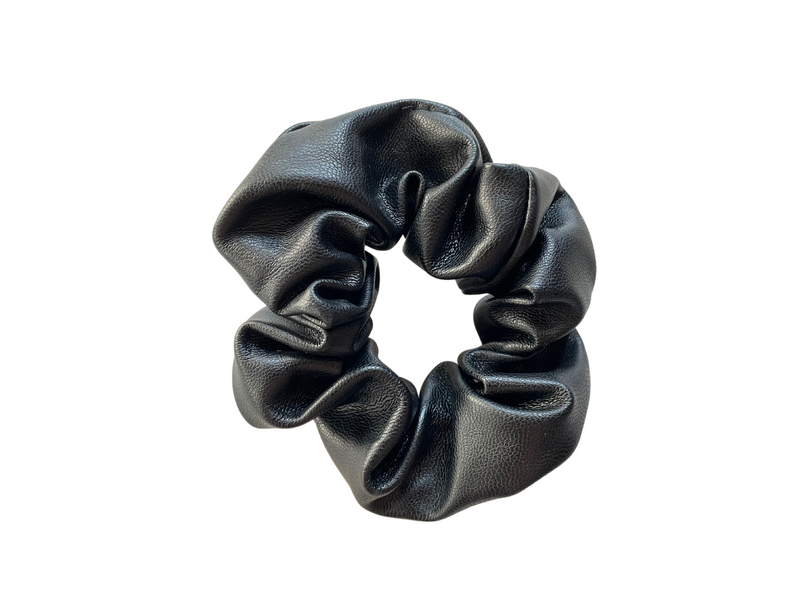 vegan leather hair scrunchie