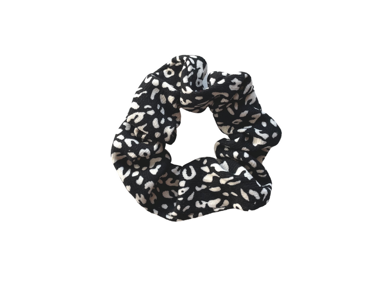 zebra-stripe leopard animal pattern hair scrunchie