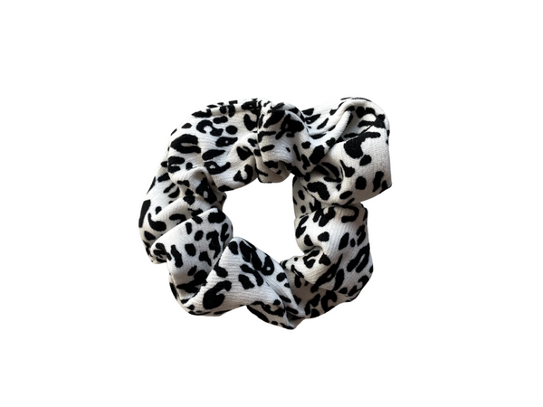 zebra-stripe leopard animal pattern hair scrunchie