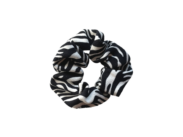 zebra-stripe leopard animal pattern hair scrunchie