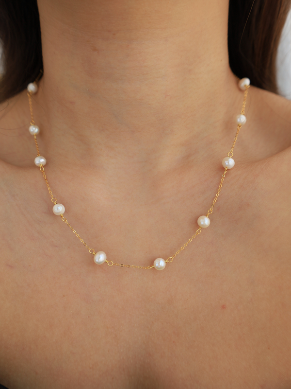 freshwater pearls - summer vibe pearl necklace