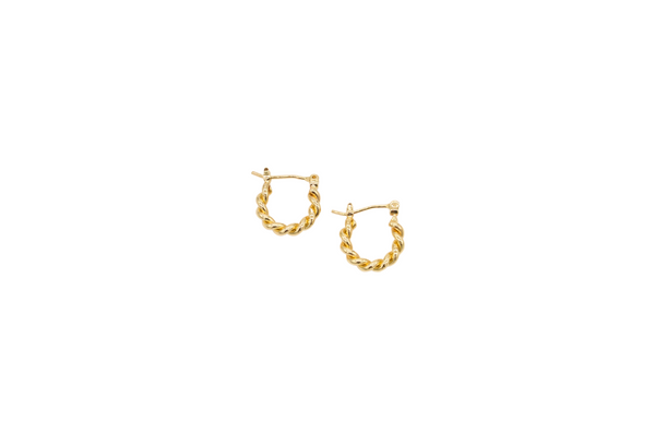 Twist knot earrings 18k gold plated