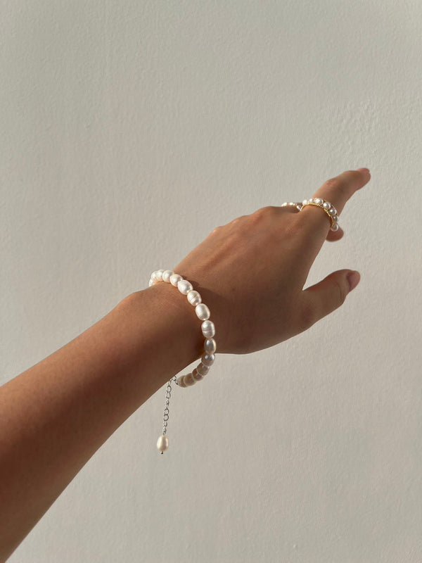 freshwater pearls - bead pearl bracelet