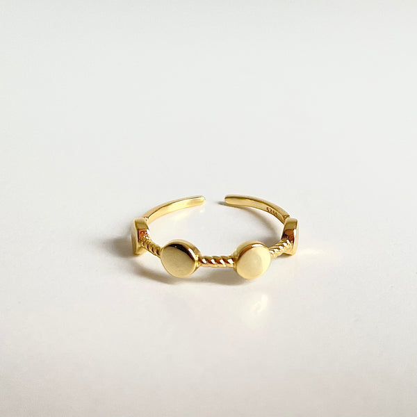 s925 sterling silver ring Olivia 18k gold plated