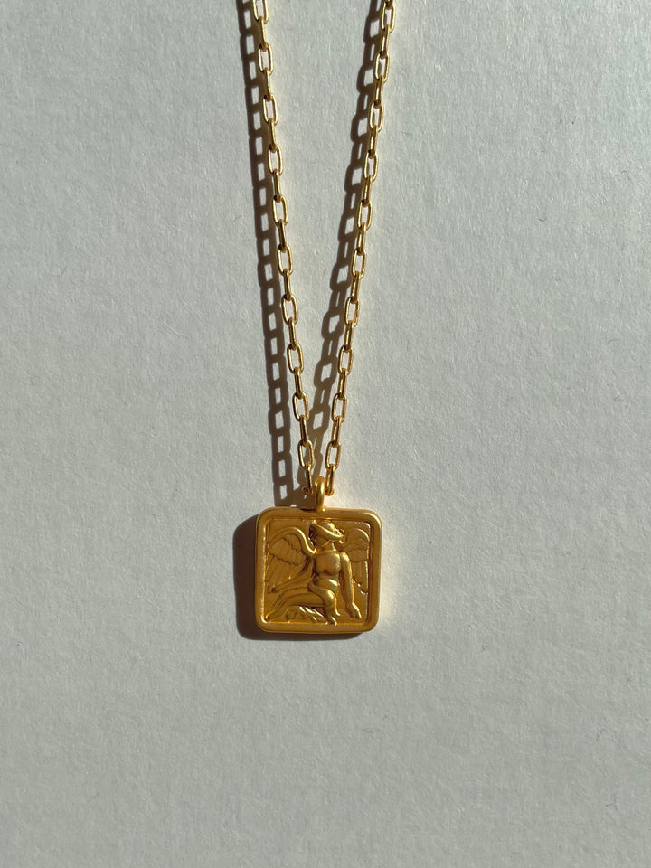 18k gold plated - Angel matte necklace